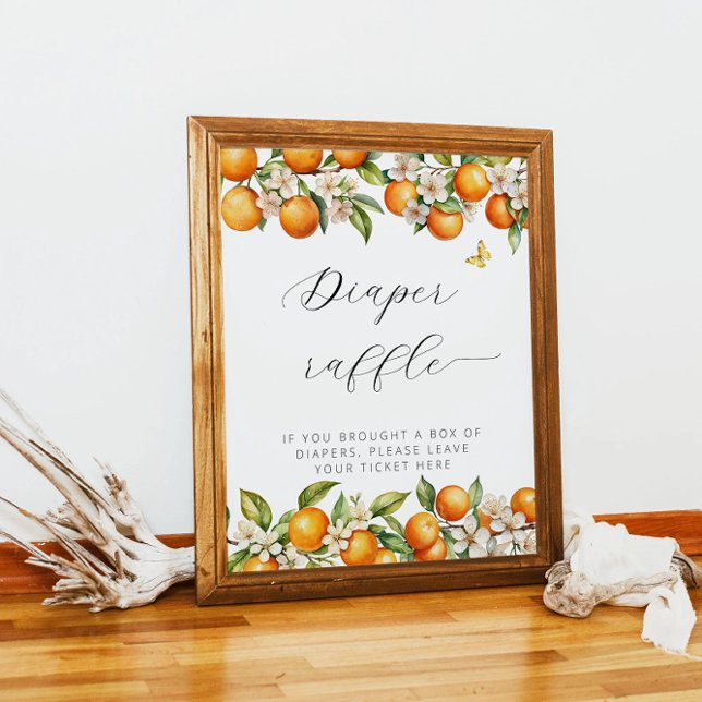 Affiche Oranges d'été brillantes Baby shower Déchets Raffi (Créateur téléchargé)