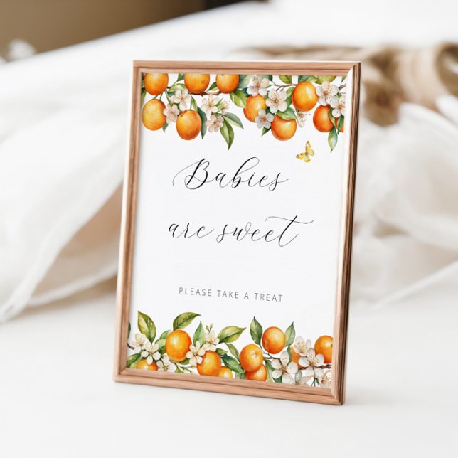 Affiche Oranges D'Été Lumineuses Les Baby showers Bébés So (Créateur téléchargé)