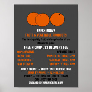 Affiche Oranges, Greengrocers Publicité