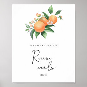 Affiche Oranges - Votre carte de recette ici