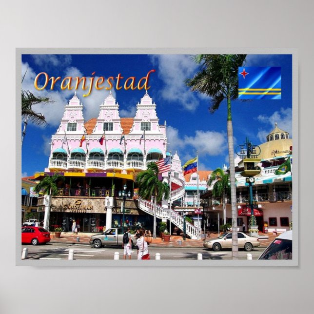 Affiche Oranjestad - Royal Plaza - Aruba - (Devant)