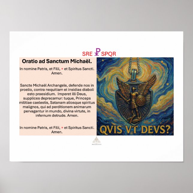 Affiche Oratio ad Sanctum Michaël (Devant)