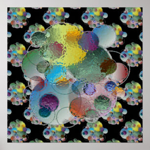 Affiche Orbes Planètes Formes Abstraites