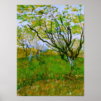 Affiche Orchard à Blossom Van Gogh Art