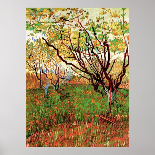 Affiche Orchard à Blossom, Vincent van Gogh (Devant)