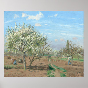 Affiche Orchard en Fleur - Camille Pissarro Art