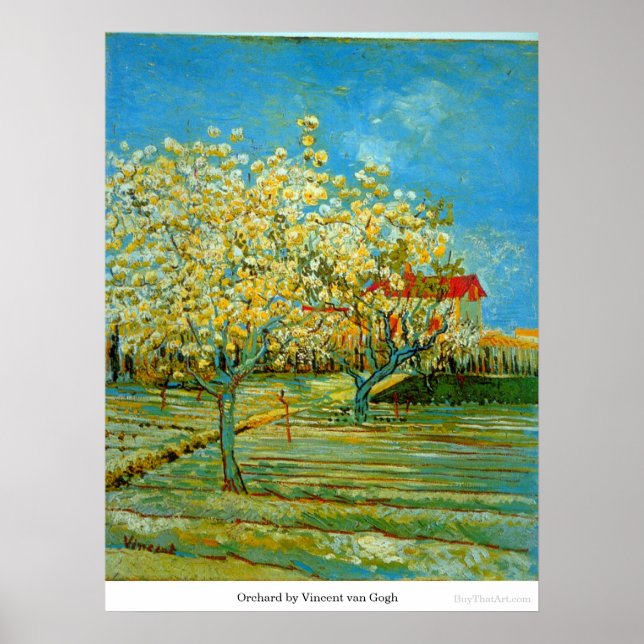 Affiche Orchard par Vincent van Gogh (Devant)