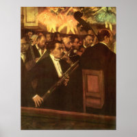 Orchestre de l'Opéra par Edgar Degas, Art Vintage