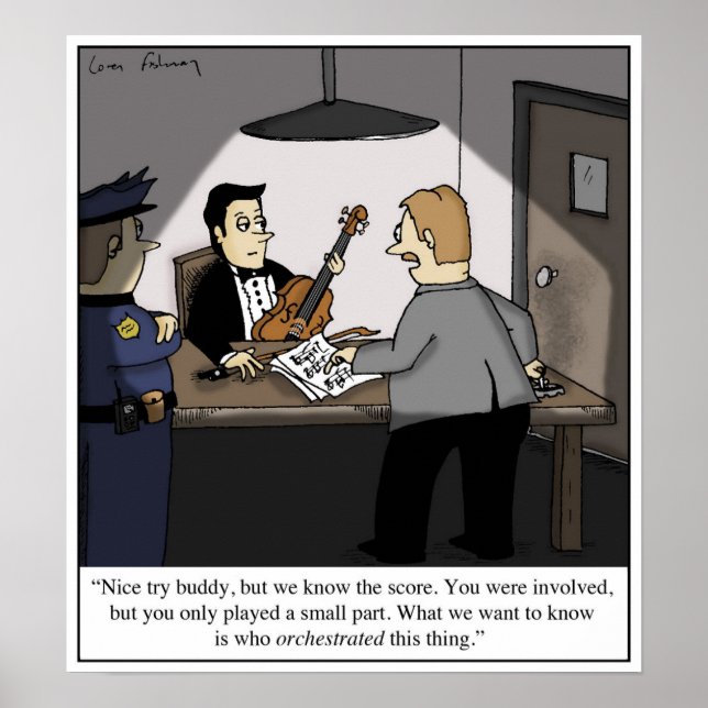 Affiche Orchestre de musique classique Carton (Devant)