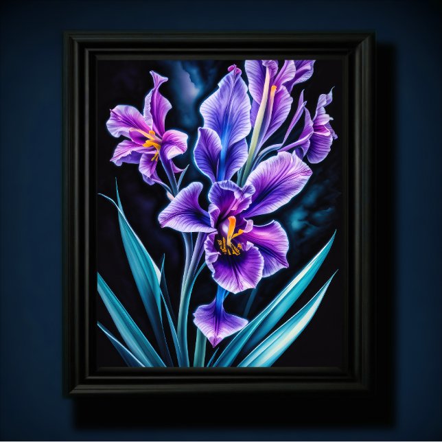 Affiche Orchid bleu (Créateur téléchargé)