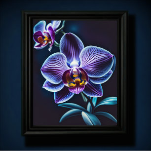 Affiche Orchidée bleue II