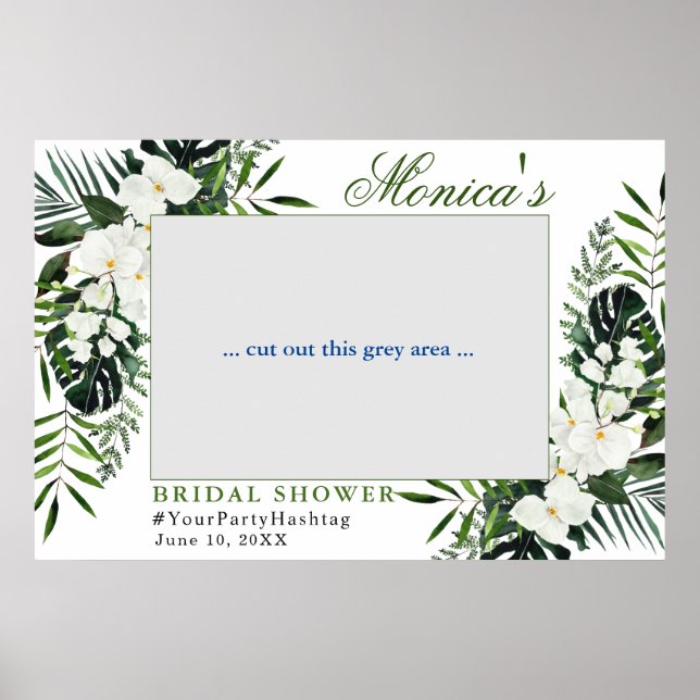 Affiche Orchidée Bohème Floral Fête des mariées Cadre phot (Devant)