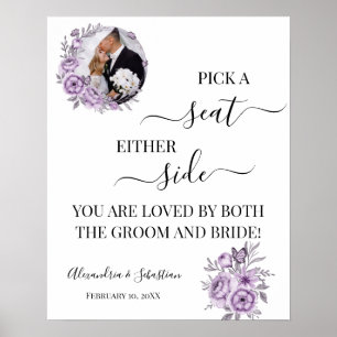 Affiche Orchidée Choisir Un Siège Sur L'Un Ou L'Autre Sign