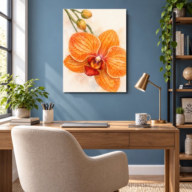 Affiche Orchidée papillon à fleur unique botanique (Créateur téléchargé)