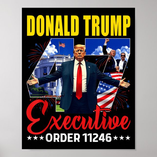 Affiche Ordonnance 11246 47e Président Trump 2025 Us (Devant)