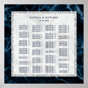 Affiche ORDRE ALPHABÉTIQUE Mariage en marbre