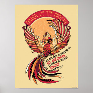 Affiche Ordre de l'Emblème Crosshatched Phoenix