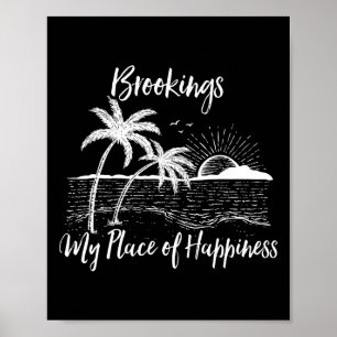Affiche Oregon Beach Ma Place Du Bonheur - Brookings