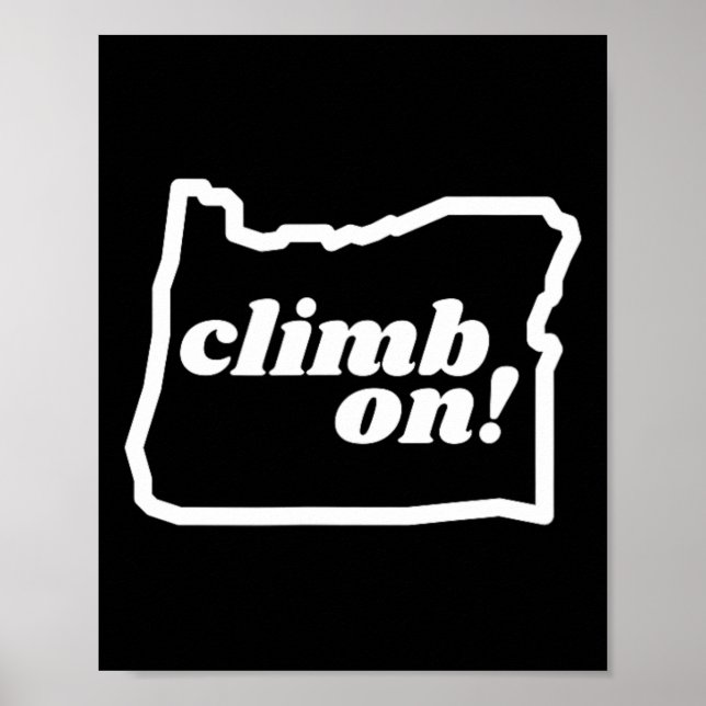 Affiche Oregon Climb On! Escalade Varappe Escalade de bloc (Devant)