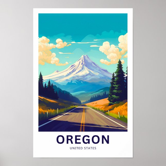 Affiche Oregon États-Unis Imprimer (Devant)
