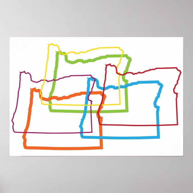 Affiche oregon fierté flou (Devant)