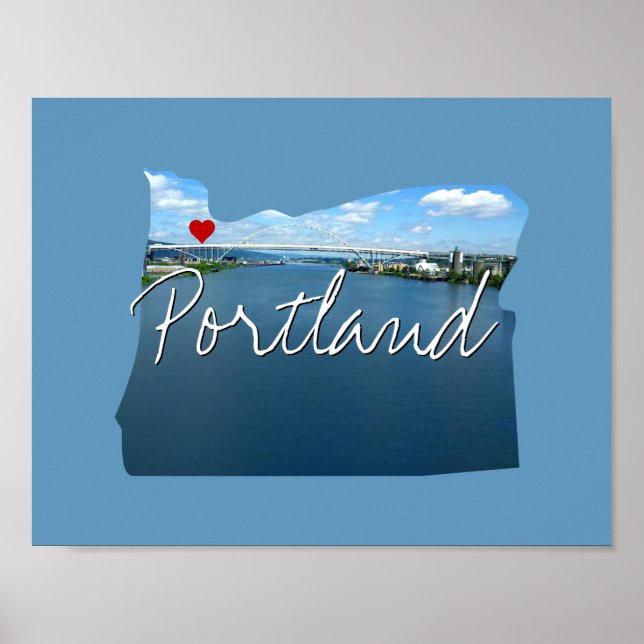 Affiche Oregon State Photo insert and town name (Devant)