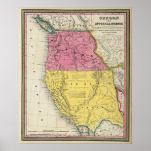 Affiche Oregon & Upper California