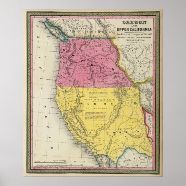 Affiche Oregon & Upper California (Devant)