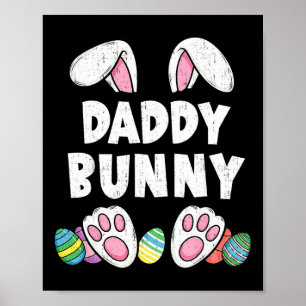 Affiche Oreilles de lapin de papa Pâques Famille appariée