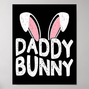 Affiche Oreilles de lapin de papa Pâques famille appariée