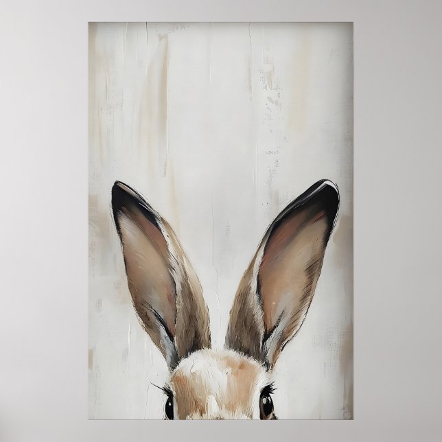 Affiche Oreilles de Lapin de Pâques Impression, Lapin de P (Devant)