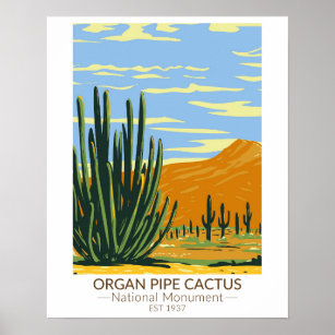Affiche Organ Pipe Cactus National Monument Arizona