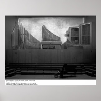 Affiche Organe dans Hertz Hall, UC Berkeley, 1966