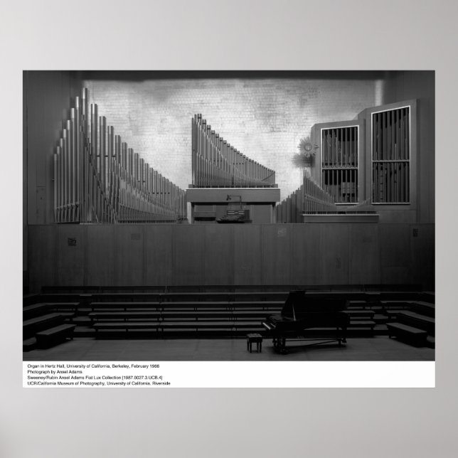 Affiche Organe dans Hertz Hall, UC Berkeley, 1966 (Devant)