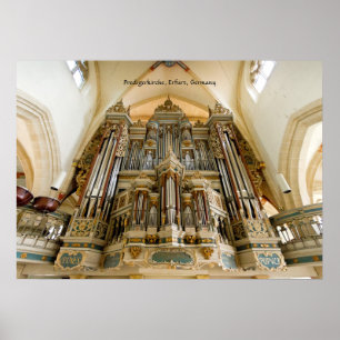 Affiche Organe dans la Predigerkirche, Erfurt, Allemagne