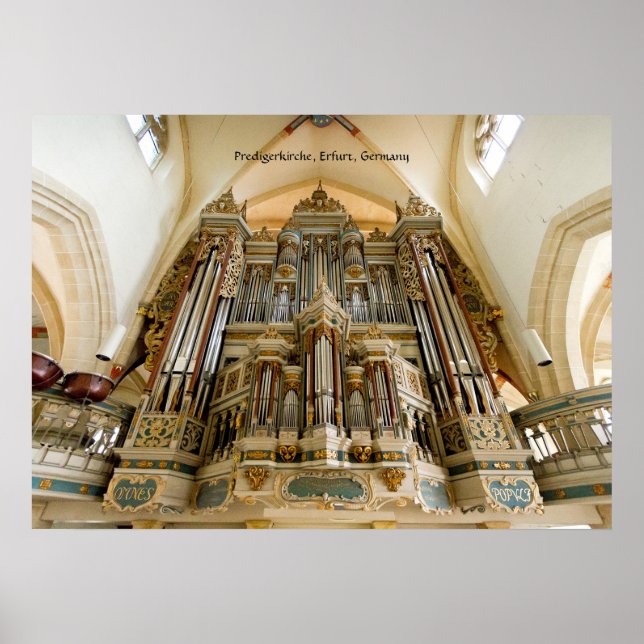 Affiche Organe dans la Predigerkirche, Erfurt, Allemagne (Devant)