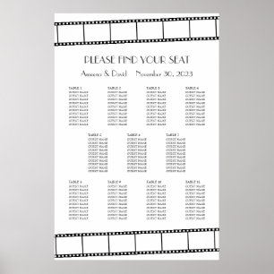 Affiche Organigramme de mariage en bande de film de stars