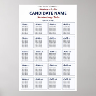 Affiche Organigramme du gala de collecte de fonds politiqu