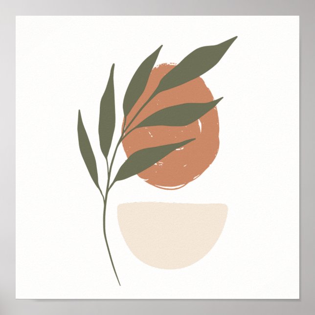 Affiche Organique Simple Boho Dessins Boho Chic Aesthétiqu (Devant)