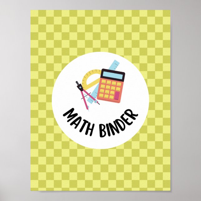 Affiche organisation de classeur de maths pour enseignant (Devant)