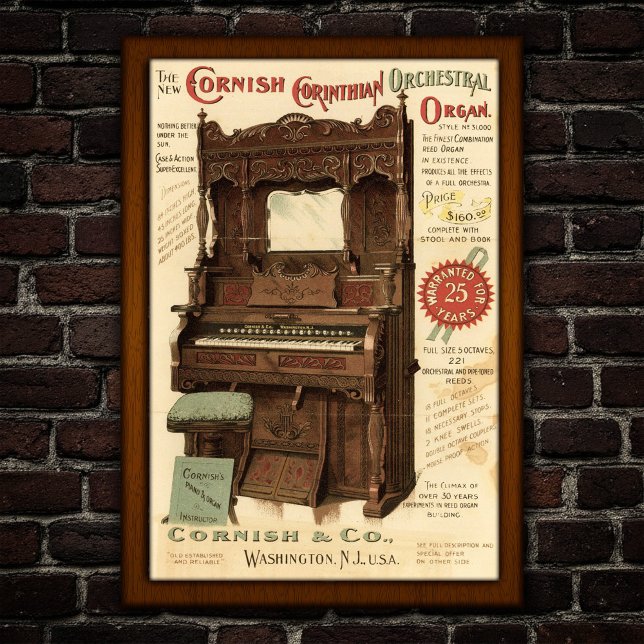 Affiche Orgue Orchestral Vintage Publicitaire (Créateur téléchargé)