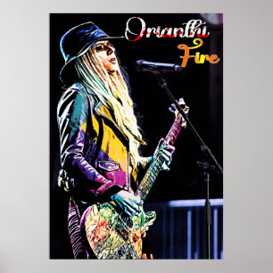 Affiche Orianthi Fire Guitare