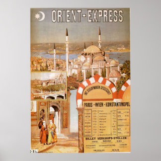 Affiche Orient Express Voyage en train Vintage Imprimer