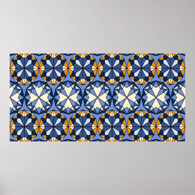 Affiche Oriental arabe ornement sans couture motif (Devant)