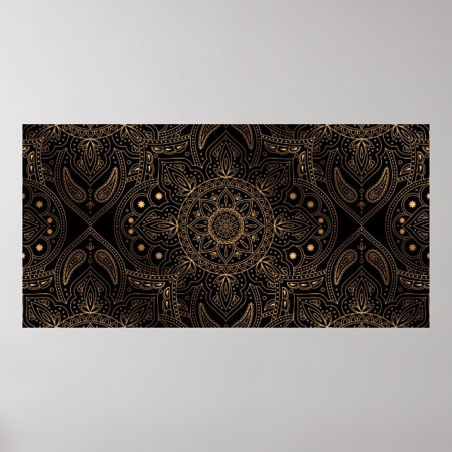 Affiche Oriental mandala royal cousans motif (Devant)