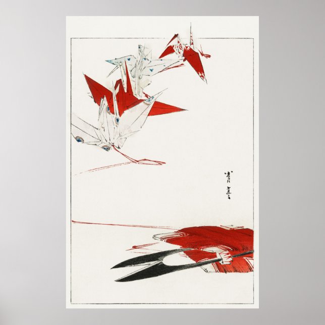 Affiche Origami d'oiseaux (Devant)