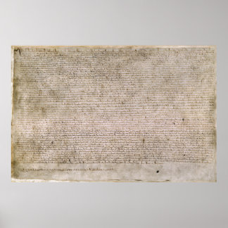 Affiche ORIGINAL 1215 Magna Carta British Library
