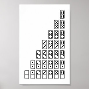 Affiche Original black and white domino