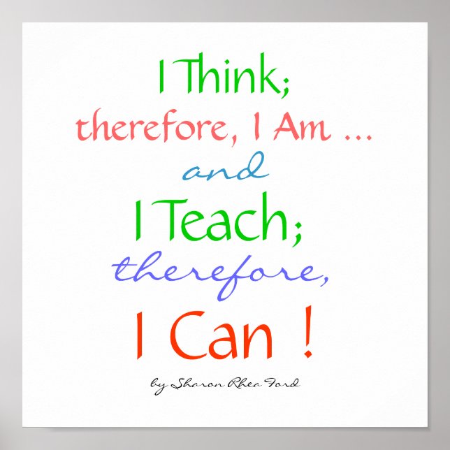 Affiche originale de la citation de l'enseignant p (Devant)