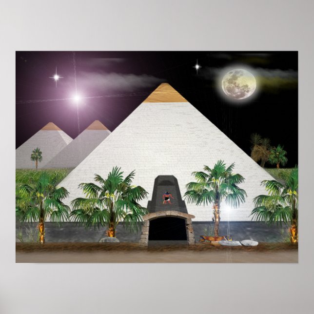 affiche originale des Pyramides égyptiennes (Devant)